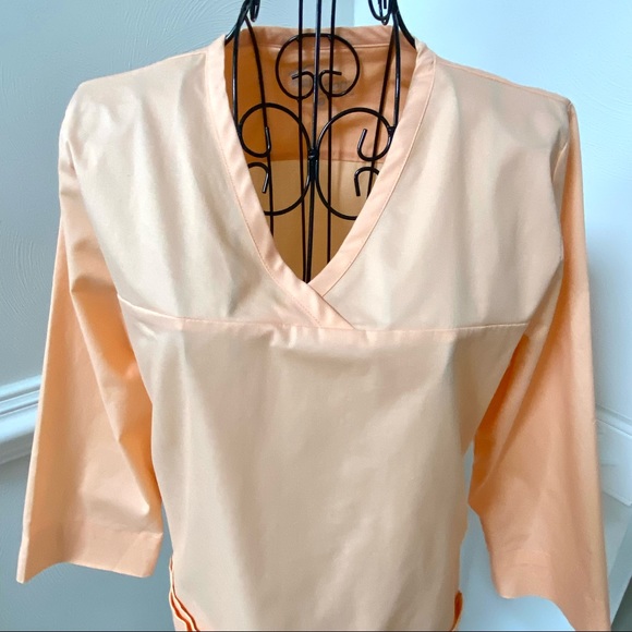 Butter-Soft STRETCH Women's 3-Pocket 3/4th Sleeve Side Zip Scrub Top Size S - Picture 15 of 16